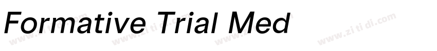 Formative Trial Med字体转换